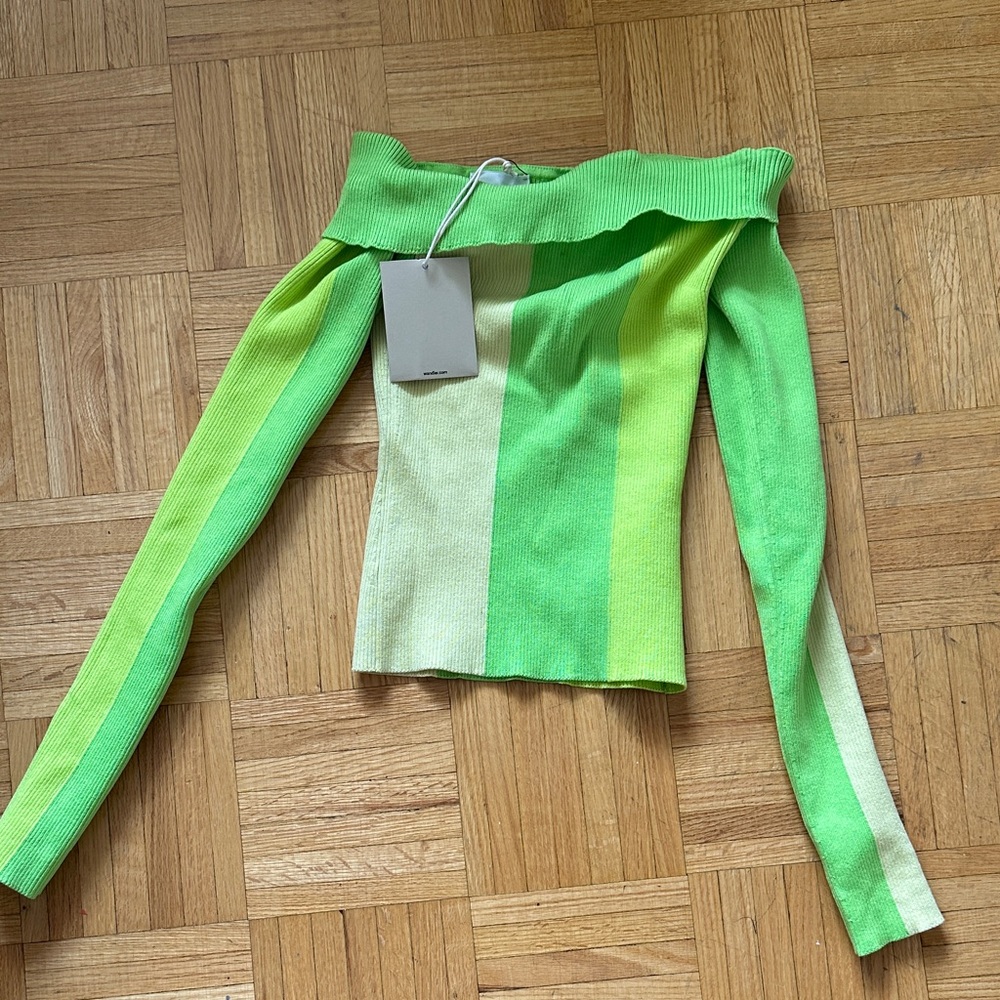 Wandler Off the Shoulder Polly Long Sleeve Top